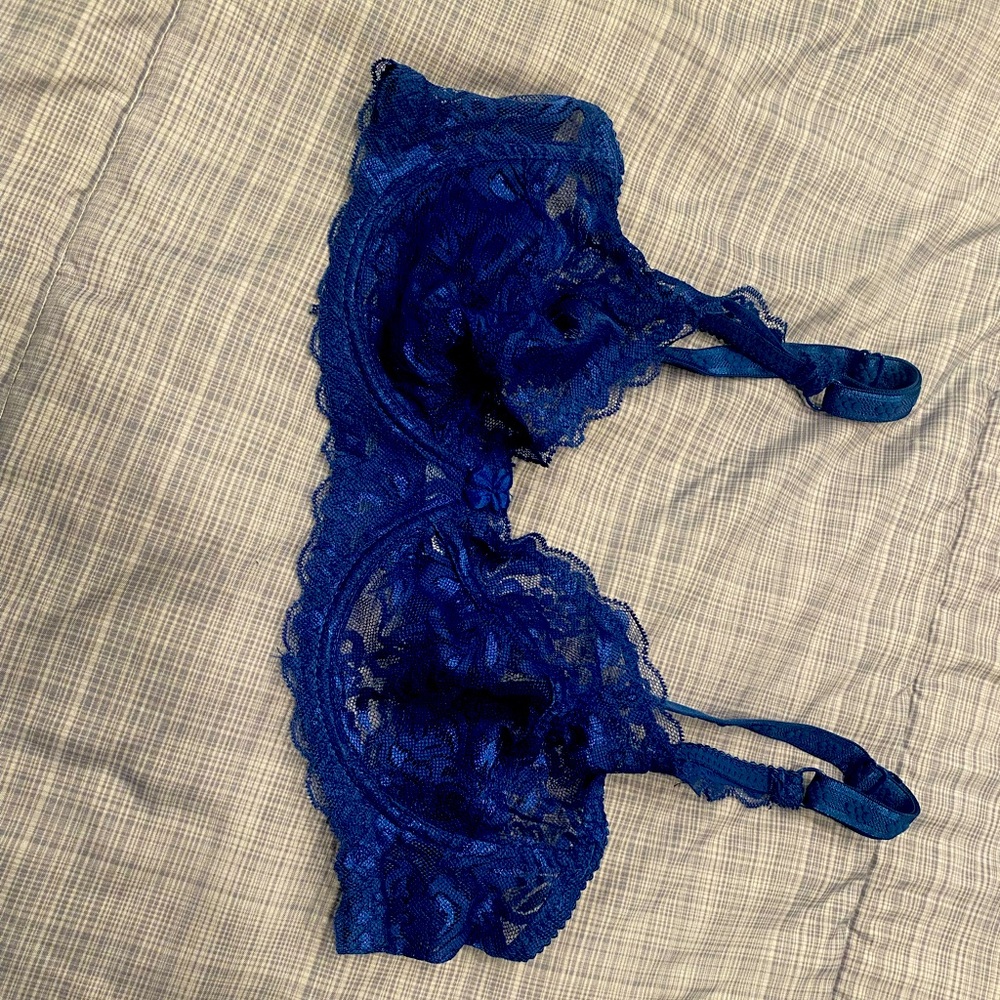 Lace Bralette in Deep Blue